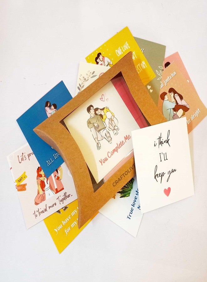 Craftolive 50 Pieces Romantic Theme Notes Greeting Cards to Express Love, Perfect for Anniversary Gift, Valentines Day, Marriage Proposal, Pre-wedding Photoshoot, Romantic Love Cards - Image 4